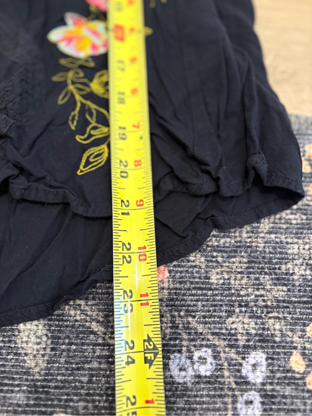 Anthropologie Black Floral Embroidered Blouse - Picture 8 of 8